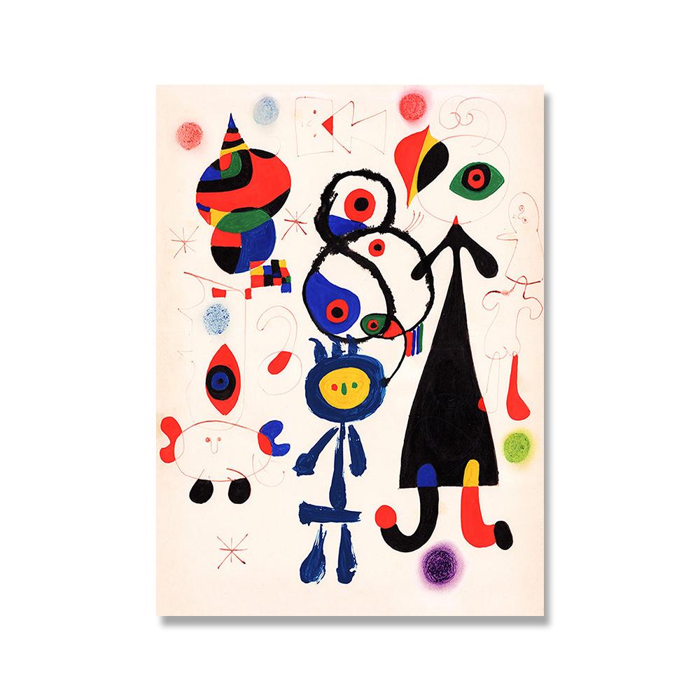 

Абстрактные фигуры Картины Жоана Миро Постеры и принты Картины на холсте Сюрреалистическое настенное искусство Картина для украшения гостиной 21x30cm No Framed