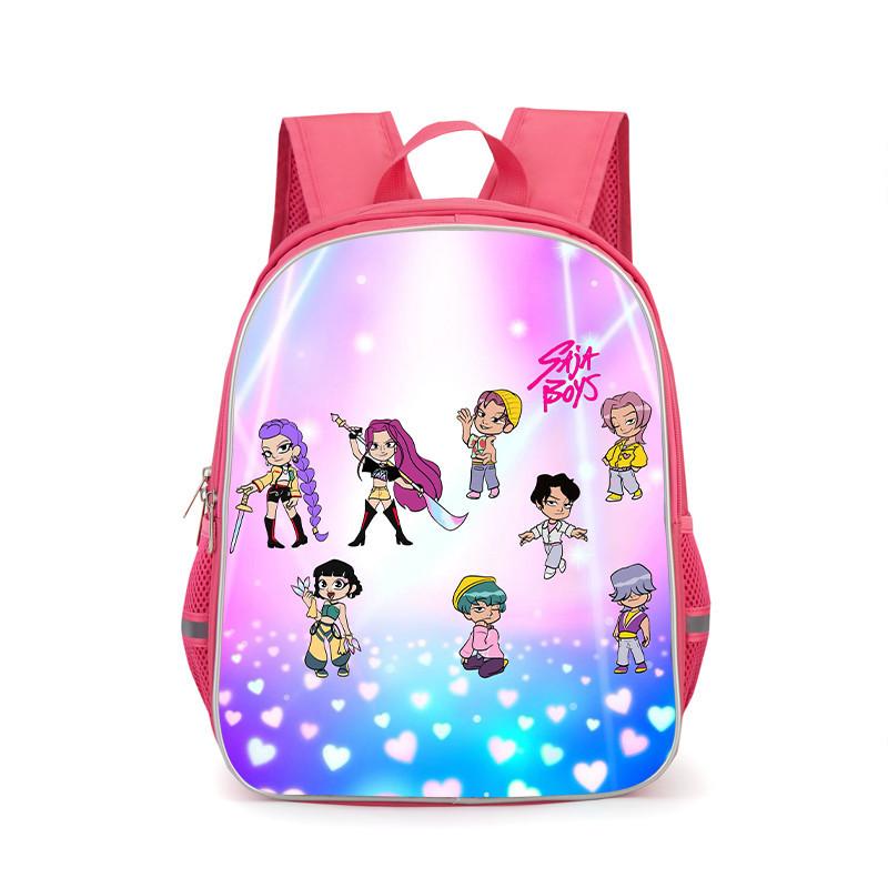 KPop Demon Hunters Kids Large Capacity Layered Backpack Students School Bags for Girls Boys Cartoon Bookbag Travel Backpack