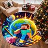 Gamer Pattern Round Rug, Indoor/Outdoor Mat, for Picnic, Gameroom, Bedroom, Office, Living Room, Home Decor Carpet, Birthday Gift
