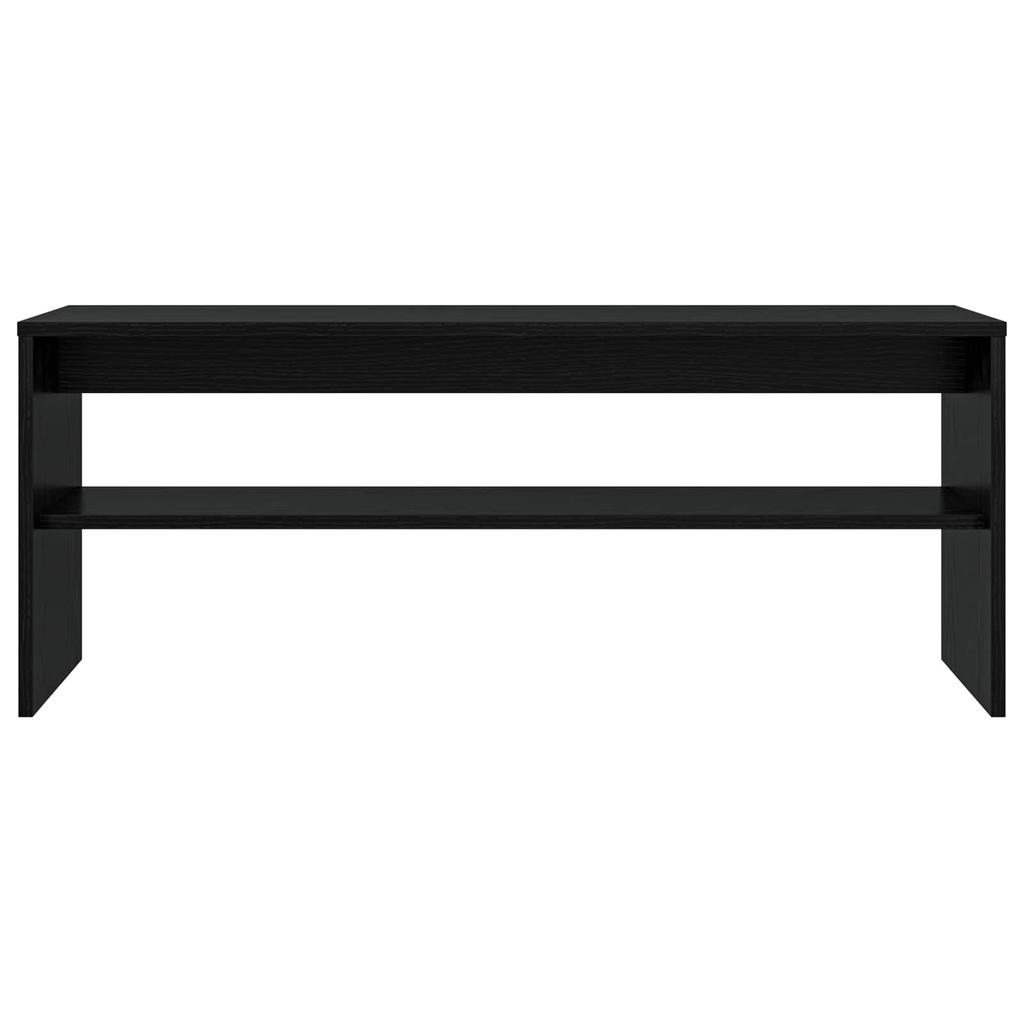 TV Cabinet In Black Oak Look 100 X 30 X 40 Cm Engineered Wood