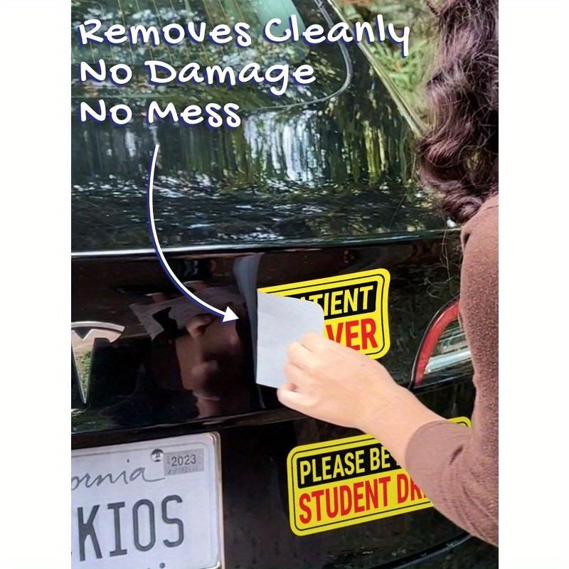 Samolepky pro začínajícího řidiče, 10,3x4 palce, Odnímatelné samolepky na auto a okno pro studenty, začátečníky v řízení, DIY, PVC samolepky