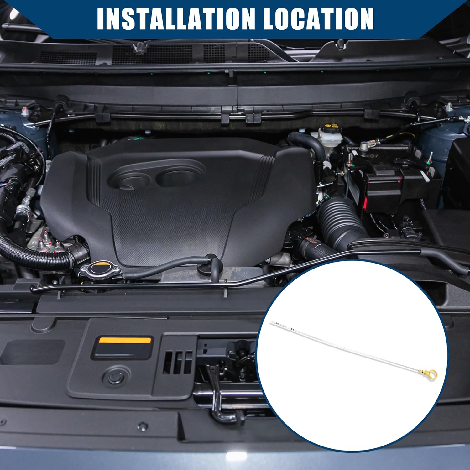 

No.CY01-10-450A / Engine/Oil Dipstick for for Mazda 6 2009-2013 for Mazda CX-9 2007-2015 / Oil Level Dipstick/Durable/Metal / 1 Pc/Silver Tone