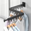 Heavy Duty Clothes Hanger Aluminum Space Saving Clothesline for Indoor - Three fold