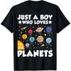 Just A Boy Who Loves Planets Solar System Space Science Geek T-Shirt