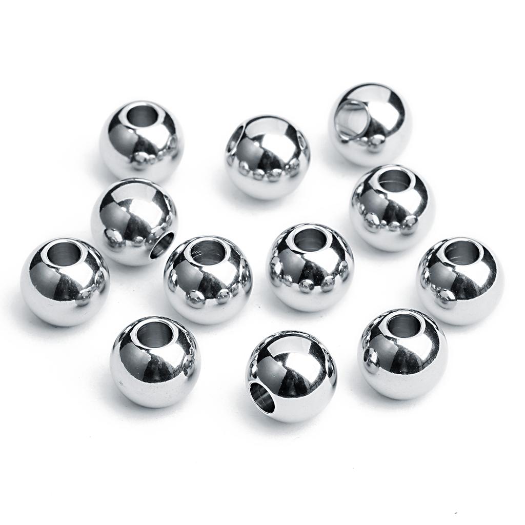High Quality Stainless Steel Beads Square Round Wheel Shaped Loose Spaced Beads For DIY Charms Bracelet Jewelry Accessories