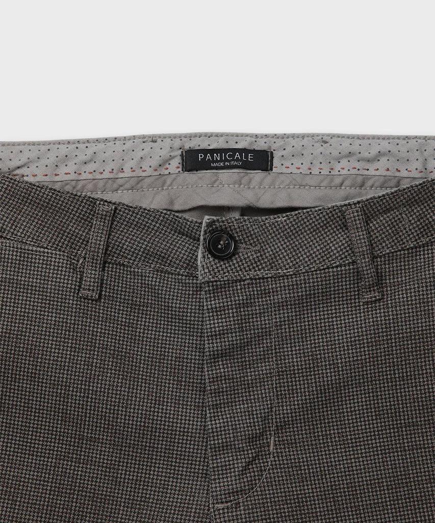 PANICALE Capri Fit Micro Pattern Cotton Pants [Brown]