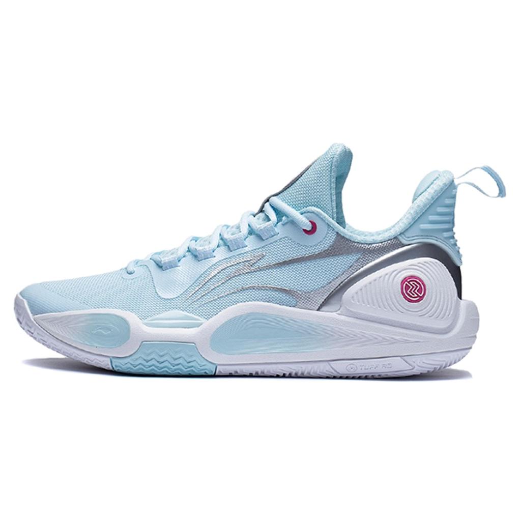 Li Ning Speed 9 Demping Slijtvast Antislip Lage top Basketbalschoenen Heren Blauw Wit ABPT001-6(Team537-)
