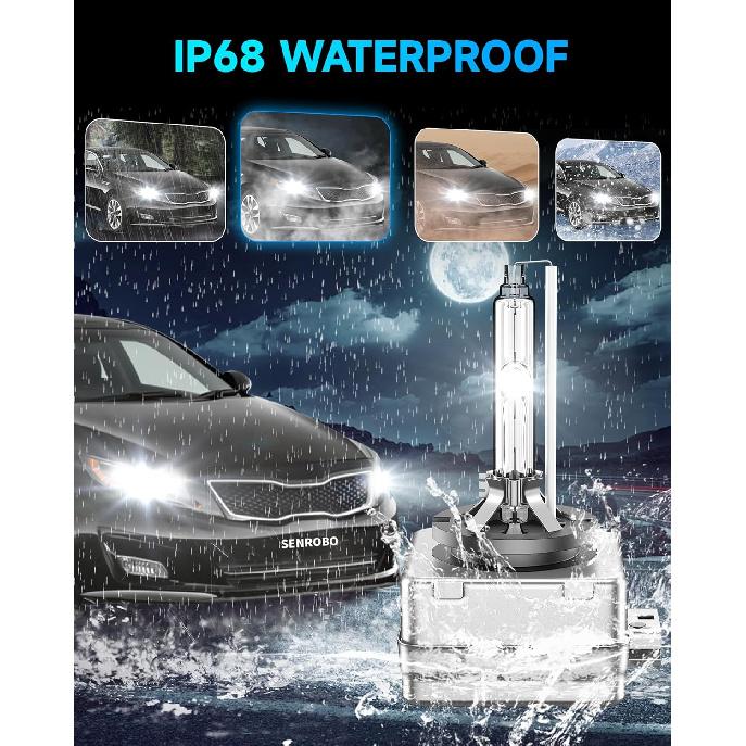 Fit For 2011-2015 Kia Optima Limited Hybrid SX Turbo D1S HID Xenon Headlight Bulbs, High Low Beam Light Bulb, 6000K Cool White, Pack Of 2