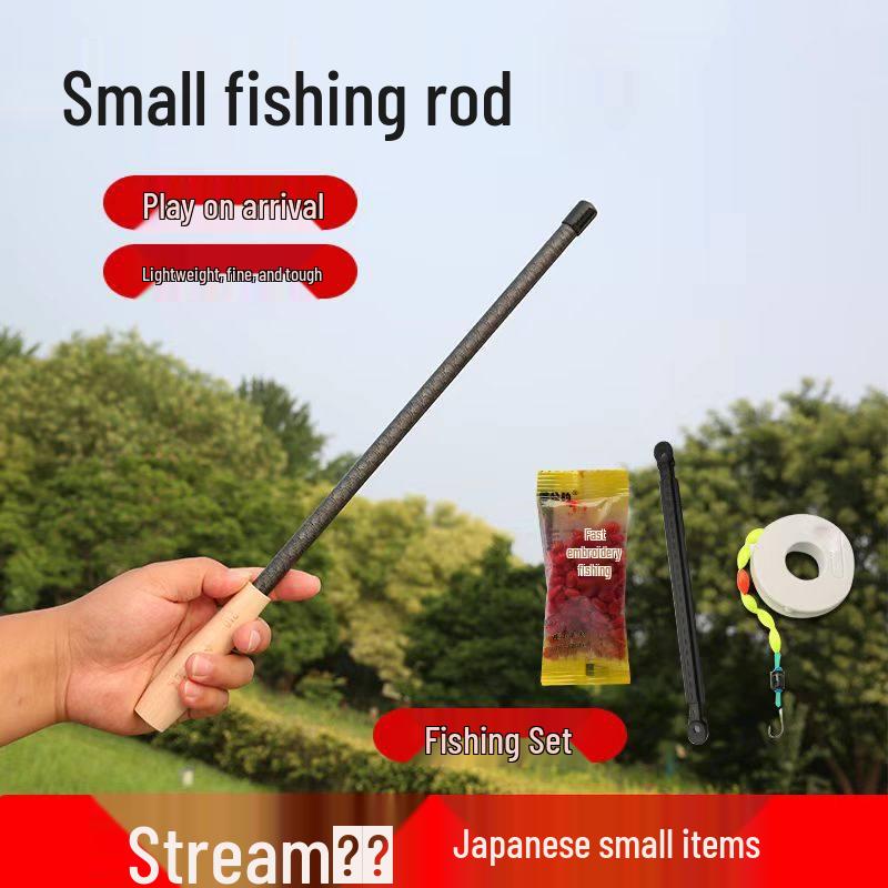 Mini Children's Fishing Rod Kit: Compact Micro-Lure Rod for Stream Fishing and Small Fish