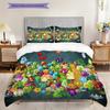 Dinosaur Vs Zombies Epic Clash Three-piece Set (1 * Duvet Cover + 2 * Pillowcase, Without Core) 2D Flat Christmas Birthday Gift