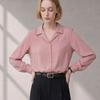 Desire Rose Women Wrinkle Free Open Collar Long Sleeve Blouse