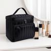 Waterproof Makeup Bag Hand-held Travel Organizer Fashionable Stripe Cosmetic Bag  Beauty Storage