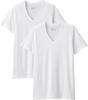 MUJI Seamless FA19FA5A White Size L Men's V-Neck Short-Sleeve T-Shirt (2-Pack) Men's