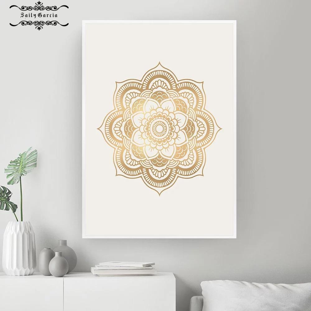 Zen Yoga Mandala Abstract Canvas Poster Boho Wall Geometric Art Print Painting for Modern Living Room Home Decorative Pictures