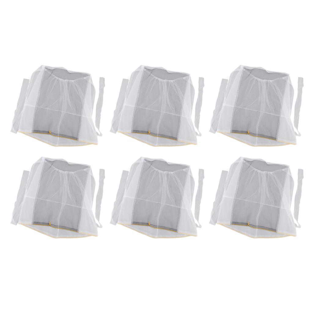 10pcs Beekeeping Veil Multipurpose Soft Breathable Fine Safety Protection Hat Mesh for Bee Hat