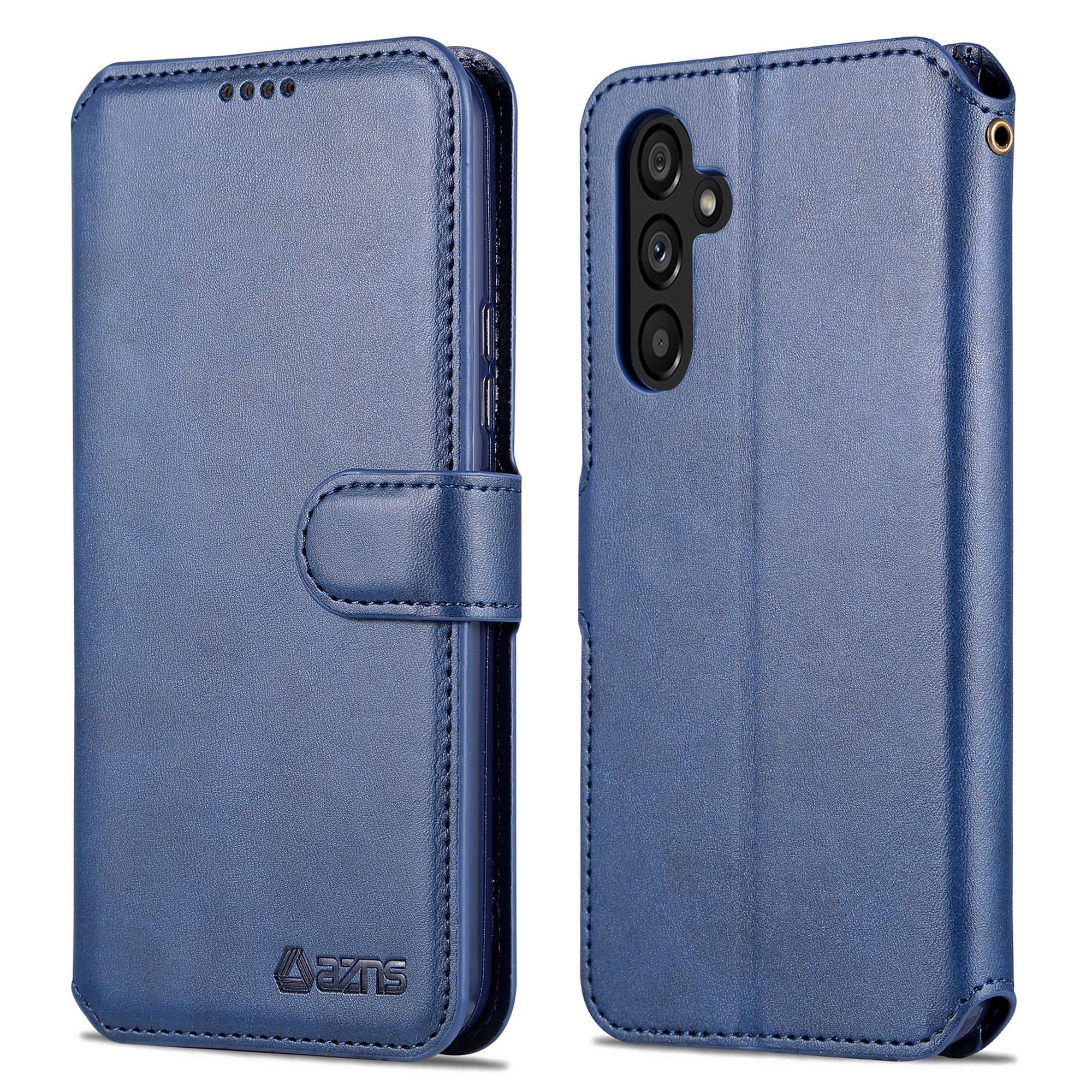 

AZNS Чехол для телефона для Samsung Galaxy A54 5G Текстура телячьей кожи Кошелек Подставка Кожаный защитный чехол для телефона Blue