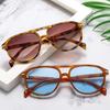 Retro Double Bridges Pilot Sunglasses for Men Women UV400 Protection Luxury Designer Rivets Fashion Shades Eyewear