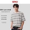 SPAO Men's 100% Cotton Striped Crew Neck T-Shirt