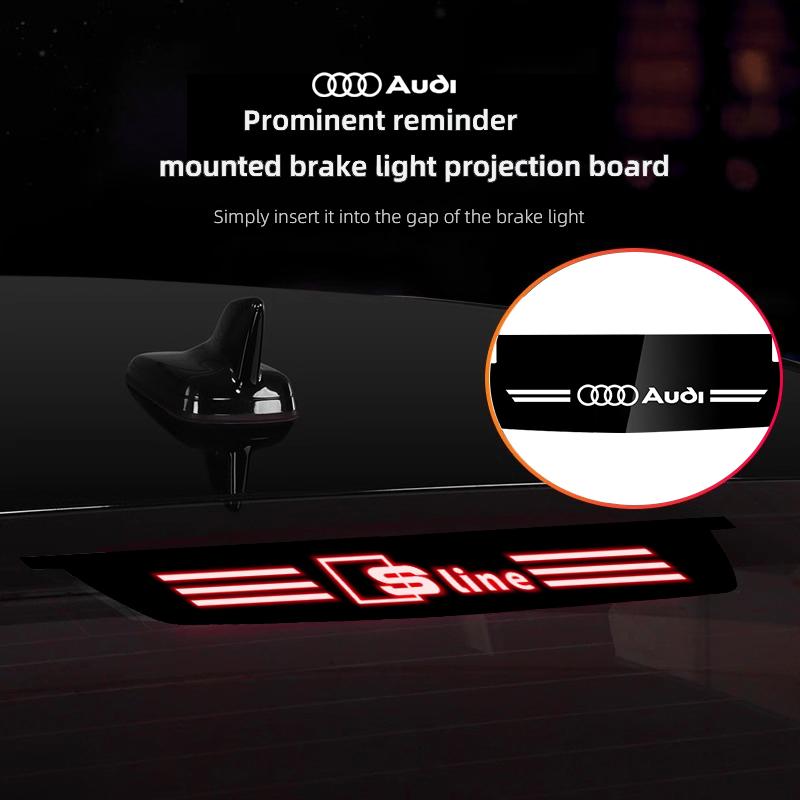New Car High Brake Light Sticker Taillight Decorative Auto Emblem Decal Accessories For T S Line Quattro RS A3 A4 A6