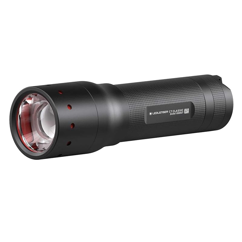 

Ledlenser C7 Classic handy light flashlight battery operated alkaline battery 450 lumens Focus function black 7 year warranty with registration