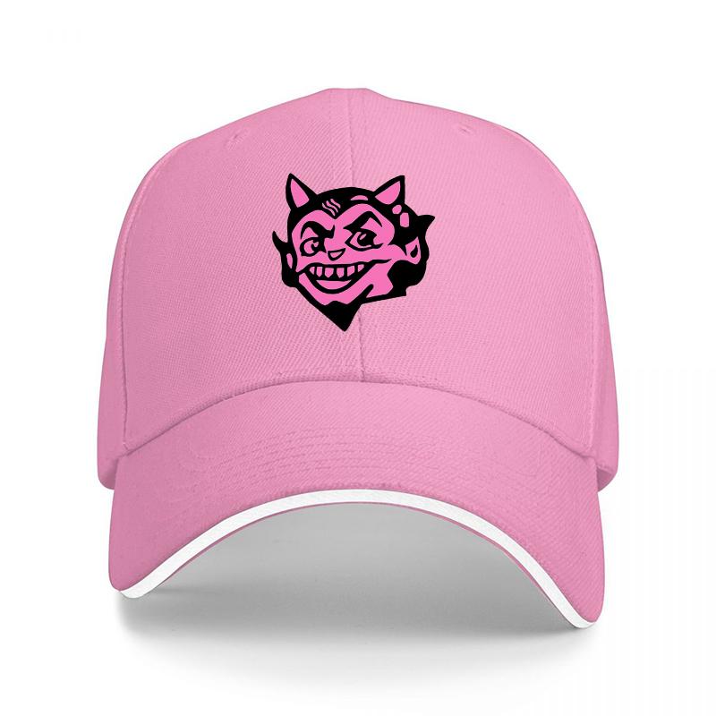 Cheshire Cat Pink Smile Baseball Cap Black Adjustable Hat with Iconic Grin Design for Fashion and Casual Wear