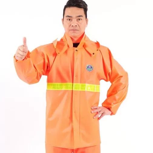 Fishing Raincoat and Rain Pants Set, Waterproof Clothing for Aquaculture, Mining, and Fishing with Reflective Strips