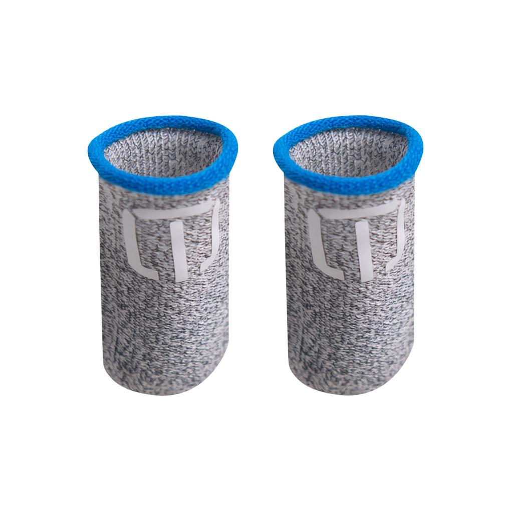 

2 Pieces Smartphone Games Fingertip Sleeves Sweat-proof Gloves Portable Screen Comfortable Reusable Controller Covers silver gray