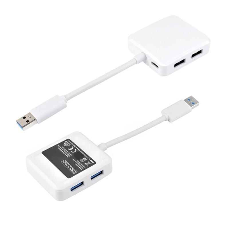 USB3.0 Hub 5Gbps Adapter Dock Expands Type C Power For RPi Board Type A Port to Four Port Enhances Connection