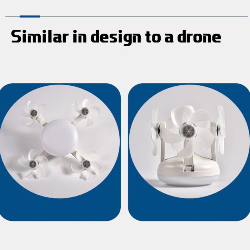 E27 Fassung Deckenventilator mit Licht 50W/60W LED Beleuchtung Kleiner Deckenventilator Haushalt Schlafzimmer Elektrische Ventilatorlampe