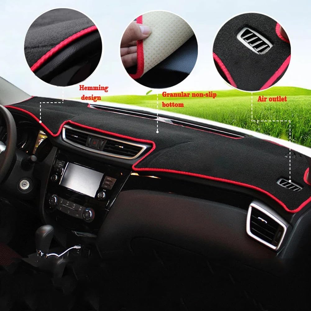 

Fit for Mitsubishi Lancer 2008-2017 LHD,Car Dashboard Cover, Black Non-Slip car Dashboard Cover, Front Dashboard Cover Carpet Lhd-black Edge