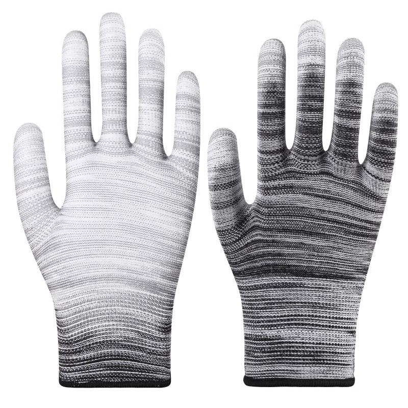 36 Pairs Thin White Nylon PU Coated Anti-Static Gloves - Durable, Dust-Free Labor Protection