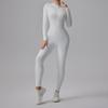 Cross-border Half-Zip Slimming Yoga Jumpsuit - Nude Feel One-Piece Dance & Fitness Wear