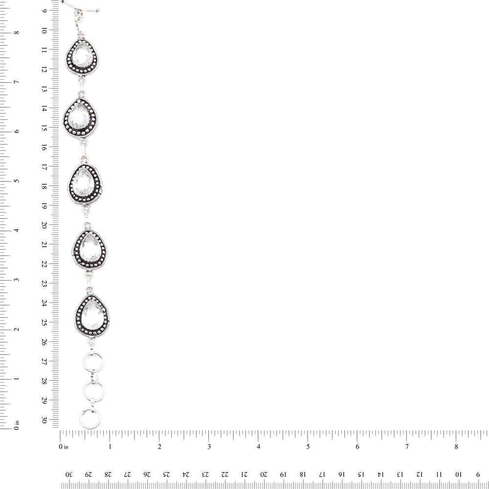 White Topaz Gemstone Friends Jewelry Necklace Set 18-20''