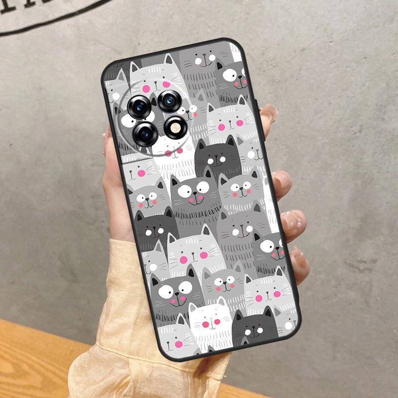 Funny Cat Collage Case For OnePlus 15 15R 13R 13 13T 12 12R 11 10 9 Pro 10T Nord 5 CE 4 2 3 Lite N20 N30 Cover