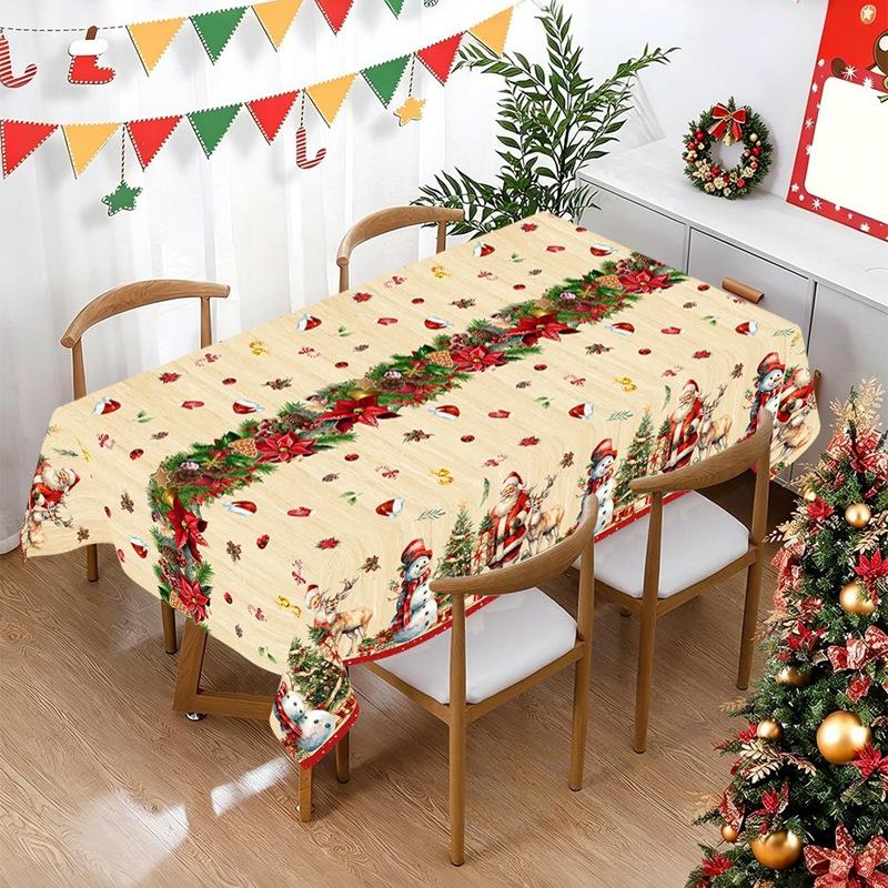 Coastal Nautical Starfish Tablecloth, Premium Beach Ocean Seashell Coral Table Cover for Vibrant Summer Patio Dining