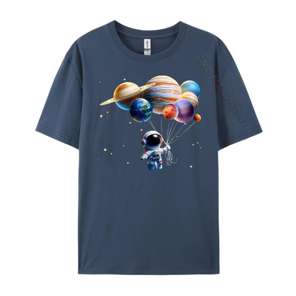 2025 Funny Astronaut Planets Gift Men Women Kids Astronomy Space Free Shippping Clothes Durable and Wear-resistant Band Tshirts