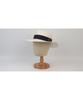 White Navy Line Panama Hat
