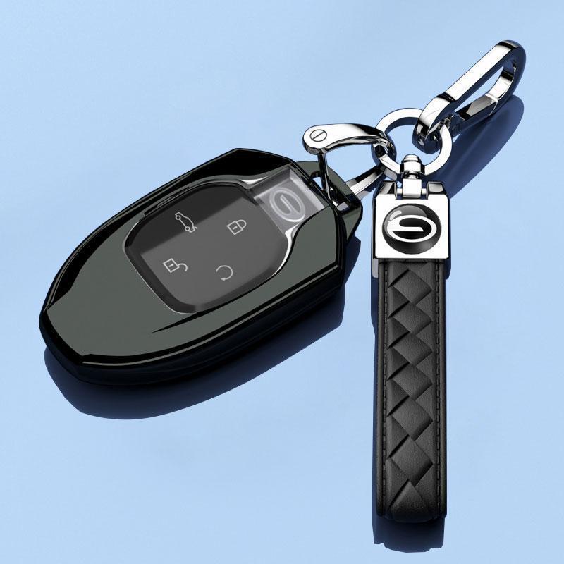 Protective Key Case for 25 New GAC Trumpchi GS4 - Complete Shell with Decorative Pendant