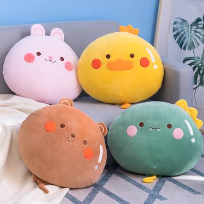 Słodka poduszka z dużą głową z kreskówki Sago Bubble Animal Nap Pillow Miękka i słodka poduszka do spania dla dziewczynki z piłką Pluszowa zabawka