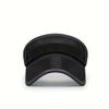 Women'S Lightweight Breathable Mesh Visor Hat with Extended Brim, Black, Casual Summer Style for Outdoor Activities, Sun Visor Hat