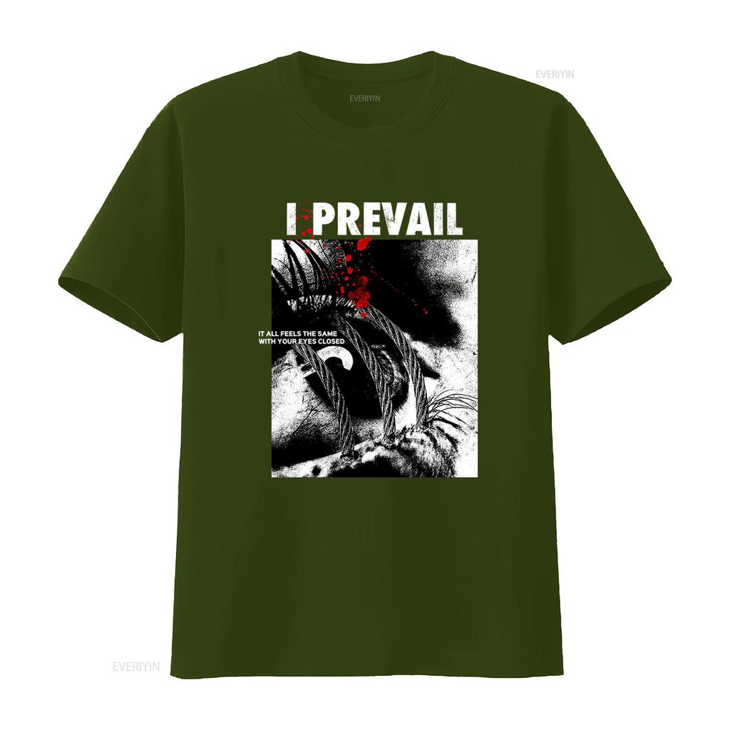 I Prevail Band T Shirt Metalcore Pop Metal Post Hardcore DTG Fashion Music Streetwear with Eyes Design vintage Washed