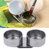 Double Hole Oil Painting Pot Lidded Brush Washer Portable Painting Medium Cup  Art Studio Use