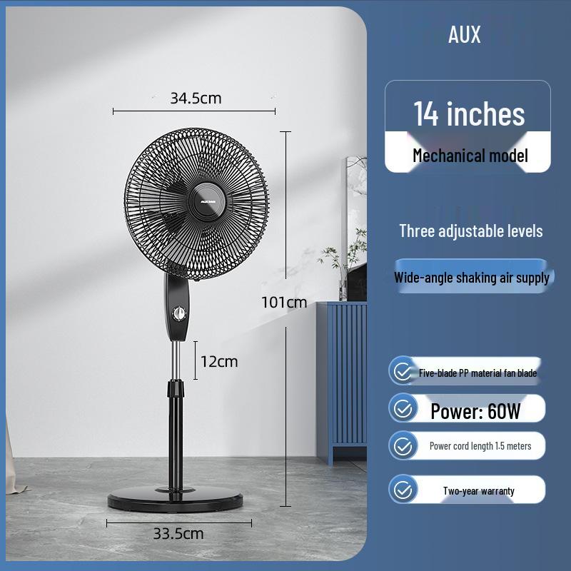 Remote Controlled Quiet Oscillating Floor Fan for Home or Office