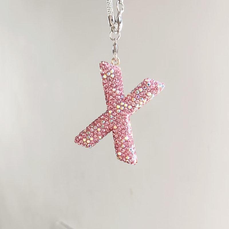 Rhinestone Bow Polymer Clay Car Rearview Mirror Hanging Ornament
