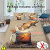Vibrant Comfortable Fishing Themed 3D Digital Print Polyester with Pillowcases Machine Washable Season Comfort No Included Comforter