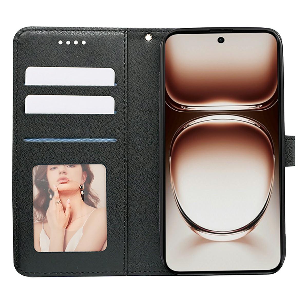 

Для Oppo Reno12 5G (Глобальний) Чохол проти подряпин, зрощений, з ромбоподібним тисненням, шкіряний чохол для телефону Brown