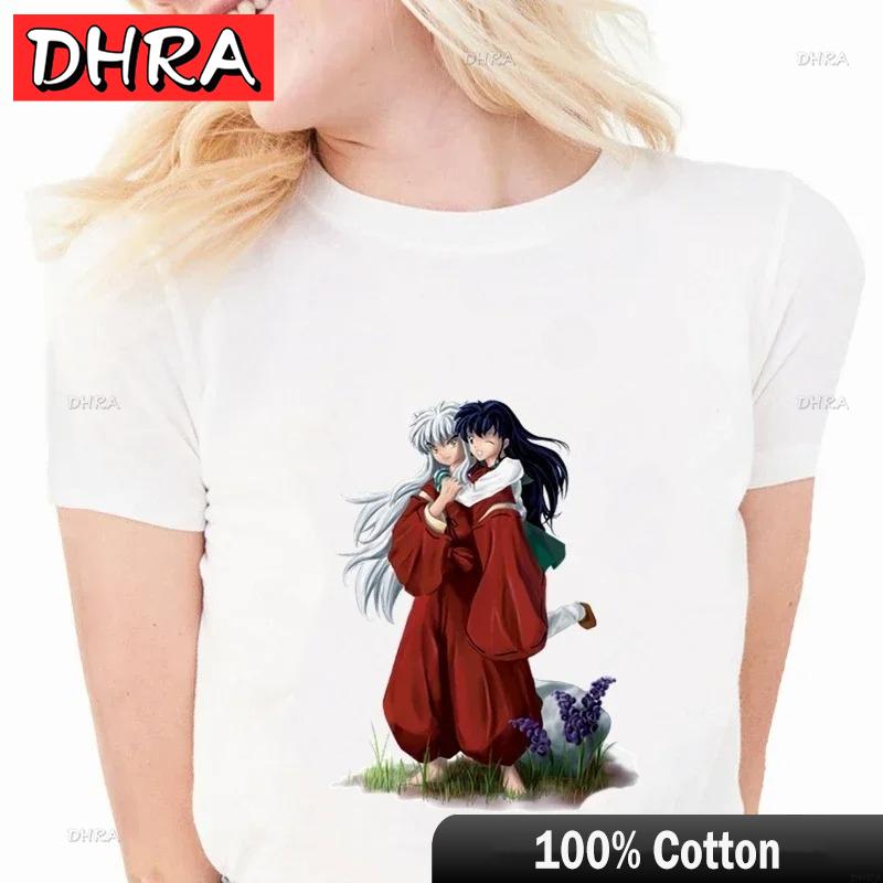 

Japanese Anime Inuyasha Harajuku Kawaii Cartoon Graphic Tee Cute Women Tops Ropa De Mujer Short Sleeve Cool Sesshomaru T Shirt 4XL