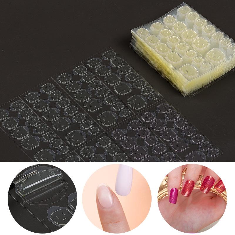 Jelly Glue Yellow Glue Transparent Ultra-thin Waterproof 24 Stickers Removable Double-sided Glue