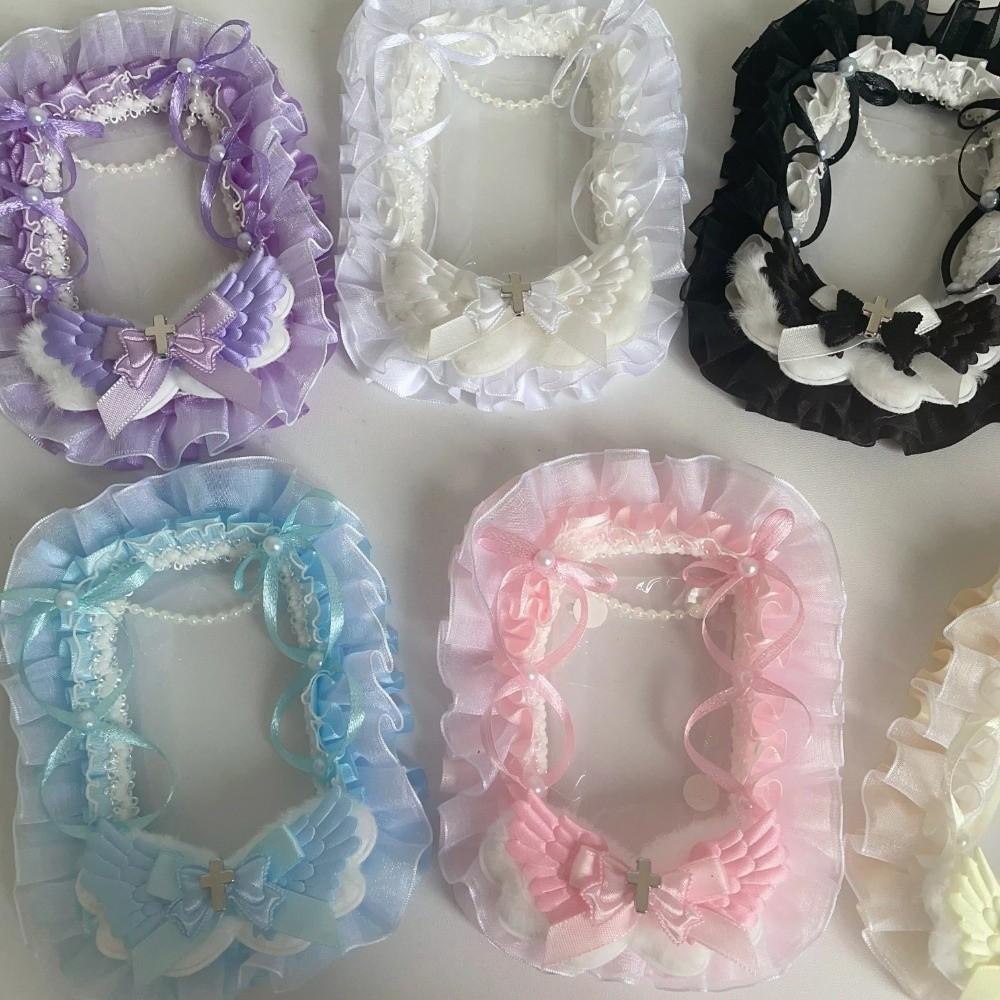 Lace Decorative Card Cover Bow Ribbon Card Display ID Card Holder Multi-layer Design Handmade Photocard Holder