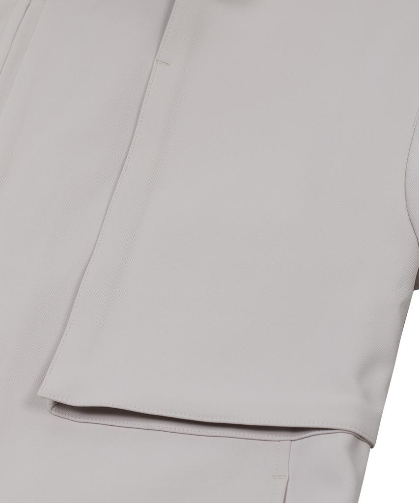 Ironyporno Whiteline 86-Iro241 Monotone Placket Jacket Light Grey
